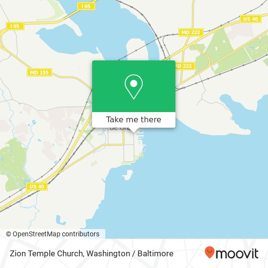 Mapa de Zion Temple Church, 203 Market St