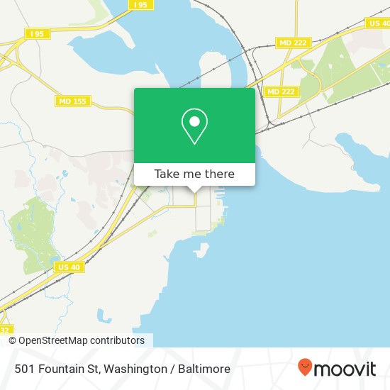 Mapa de 501 Fountain St, Havre de Grace, MD 21078