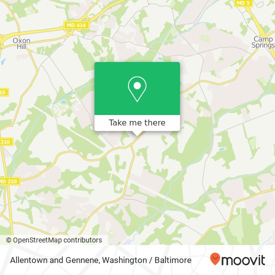 Mapa de Allentown and Gennene, Fort Washington, MD 20744