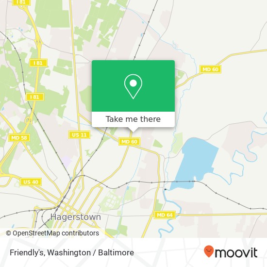 Mapa de Friendly's, 12814 Shank Farm Way