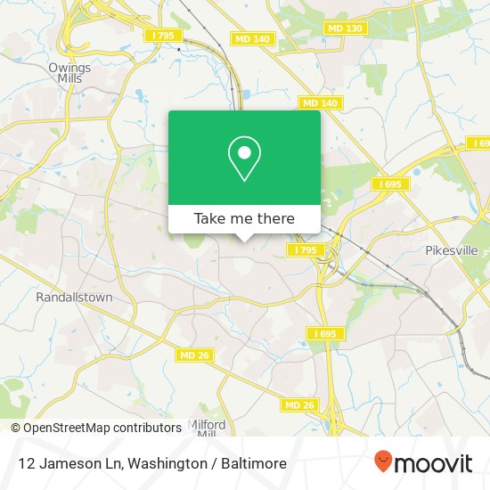 12 Jameson Ln, Pikesville, MD 21208 map