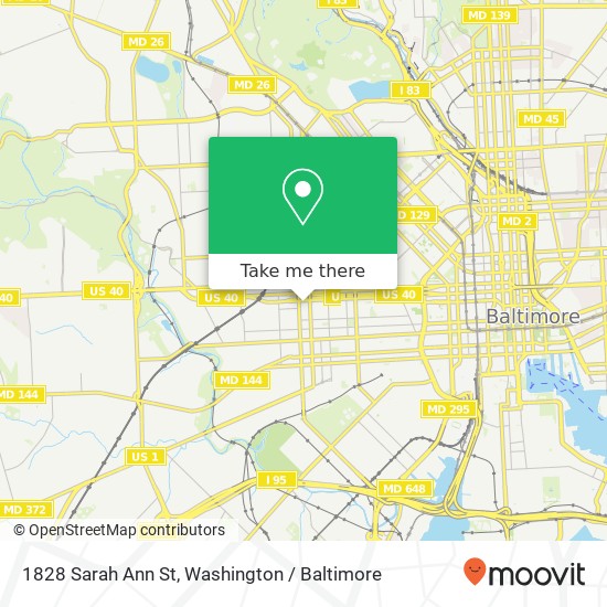 Mapa de 1828 Sarah Ann St, Baltimore, MD 21223