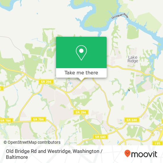 Old Bridge Rd and Westridge, Woodbridge, VA 22192 map