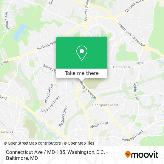 Mapa de Connecticut Ave / MD-185