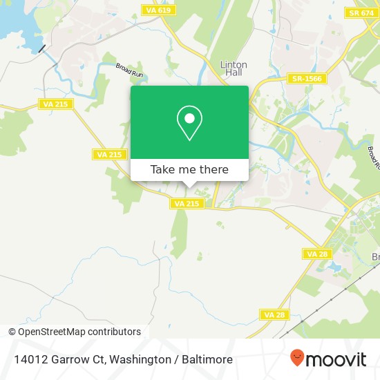 Mapa de 14012 Garrow Ct, Bristow, VA 20136