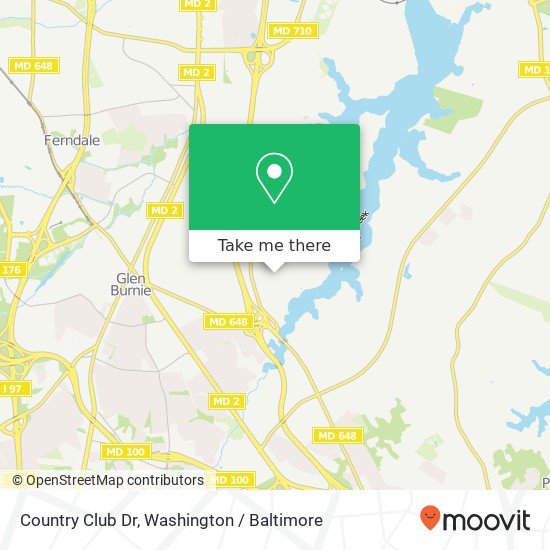 Mapa de Country Club Dr, Glen Burnie, MD 21060