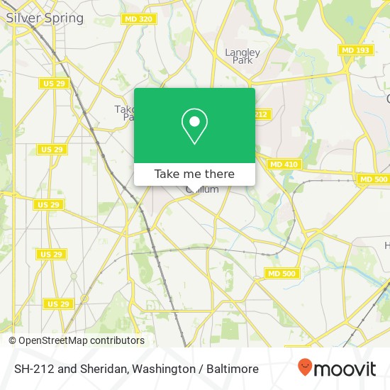 SH-212 and Sheridan, Hyattsville, MD 20783 map