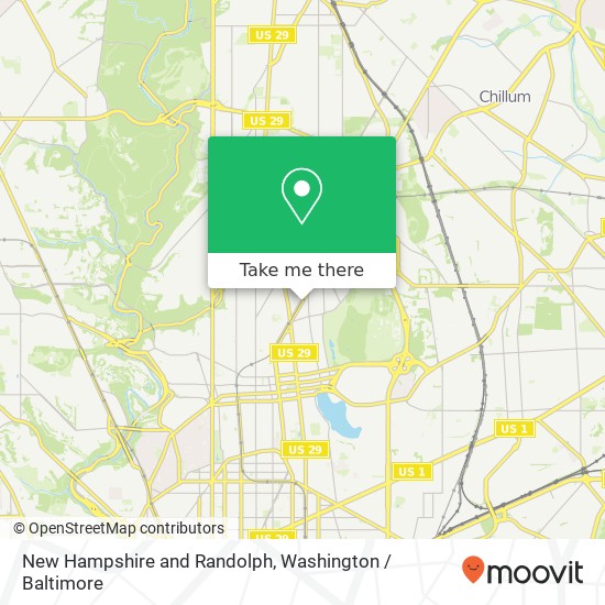 New Hampshire and Randolph, Washington, DC 20011 map