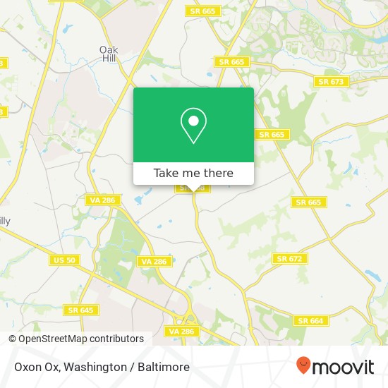 Mapa de Oxon Ox, Herndon, VA 20171