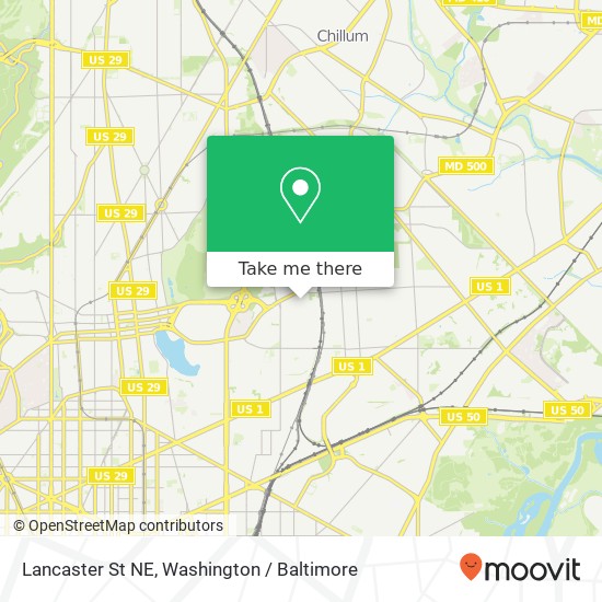Lancaster St NE, Washington, DC 20017 map