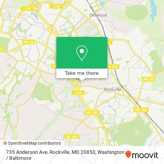 735 Anderson Ave, Rockville, MD 20850 map