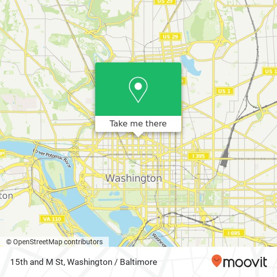 15th and M St, Washington, DC 20005 map
