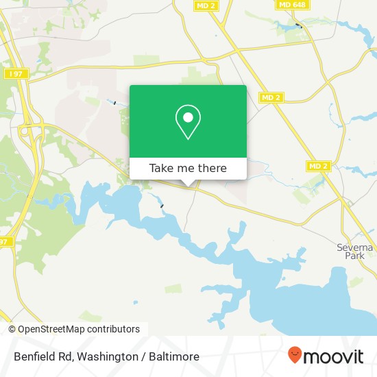 Mapa de Benfield Rd, Severna Park, MD 21146