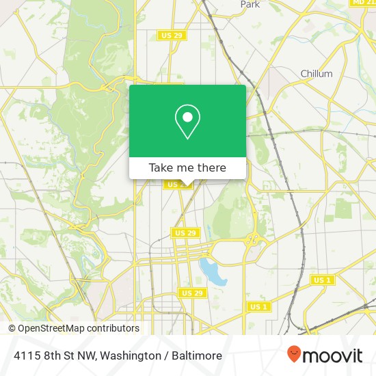 4115 8th St NW, Washington, DC 20011 map
