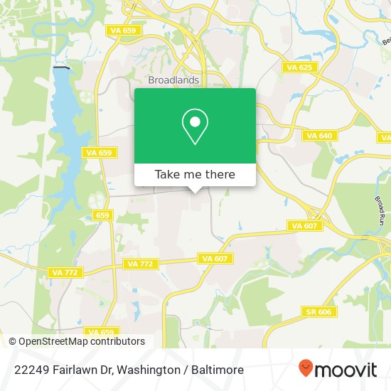 22249 Fairlawn Dr, Ashburn, VA 20148 map