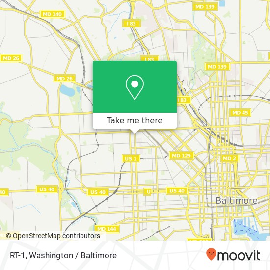 RT-1, Baltimore, MD 21217 map