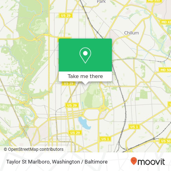 Taylor St Marlboro, Washington, DC 20011 map