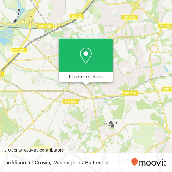 Mapa de Addison Rd Crown, Capitol Heights, MD 20743