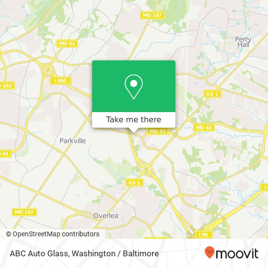 Mapa de ABC Auto Glass, 3713 Putty Hill Ave