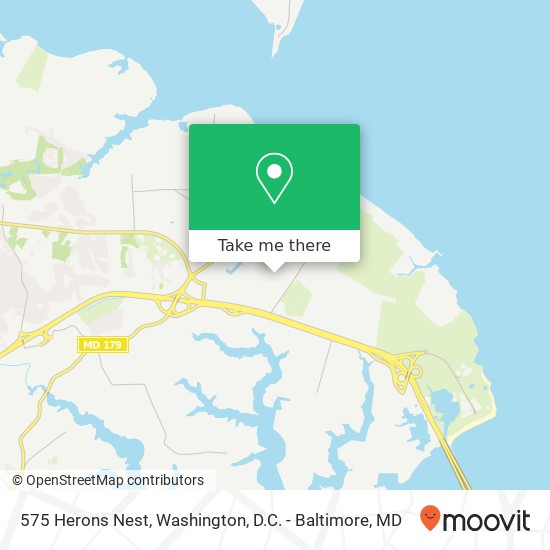 Mapa de 575 Herons Nest, Annapolis, MD 21409