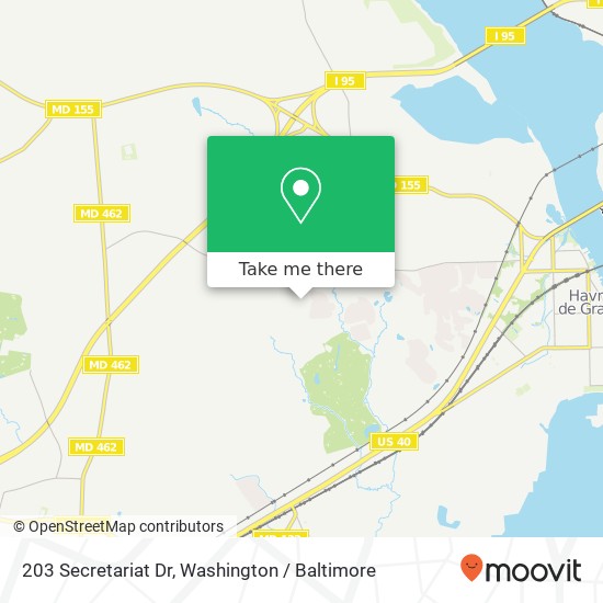 Mapa de 203 Secretariat Dr, Havre de Grace, MD 21078