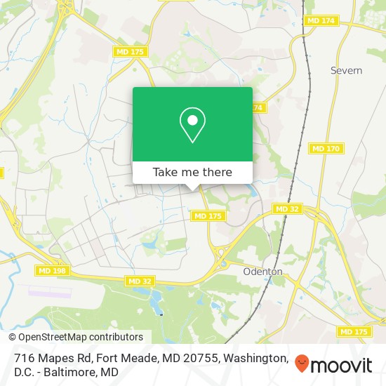 Mapa de 716 Mapes Rd, Fort Meade, MD 20755