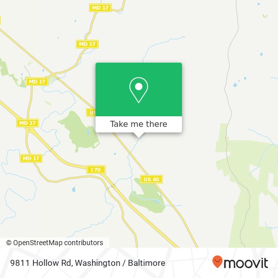 Mapa de 9811 Hollow Rd, Middletown, MD 21769