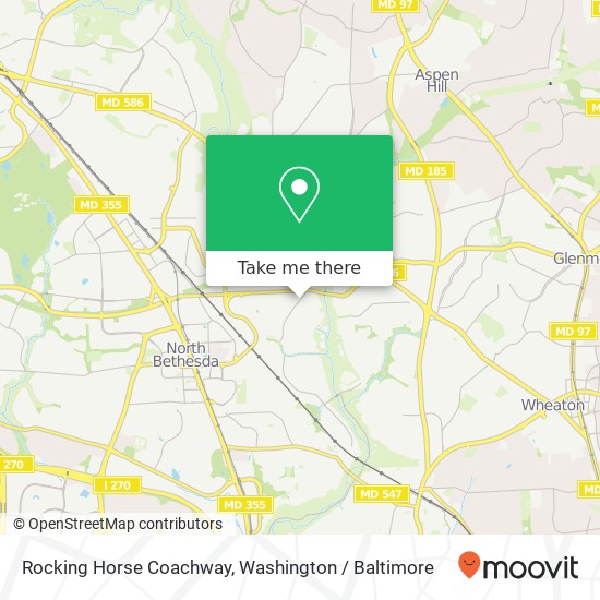 Mapa de Rocking Horse Coachway, Rockville, MD 20852