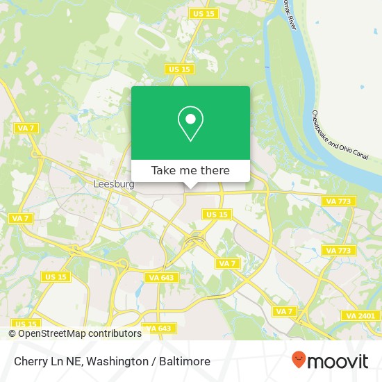 Cherry Ln NE, Leesburg, VA 20176 map