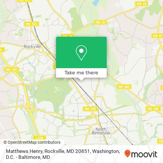 Mapa de Matthews Henry, Rockville, MD 20851