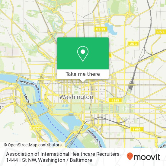 Association of International Healthcare Recruiters, 1444 I St NW map