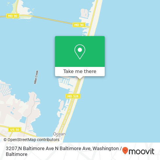 Mapa de 3207,N Baltimore Ave N Baltimore Ave, Ocean City, MD 21842