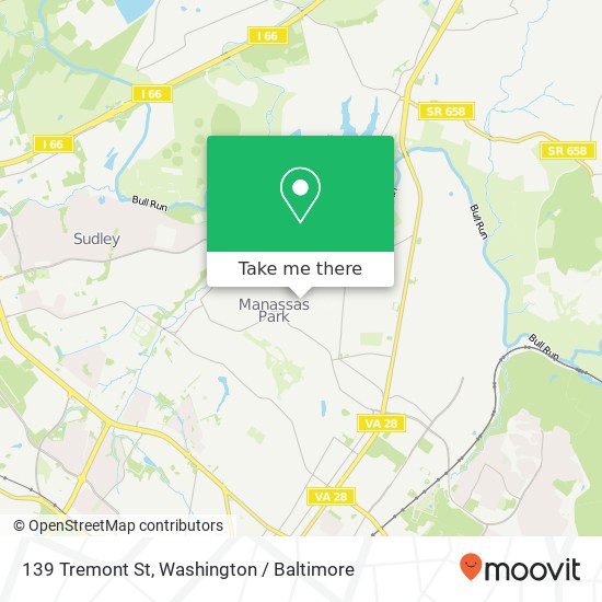Mapa de 139 Tremont St, Manassas Park, VA 20111