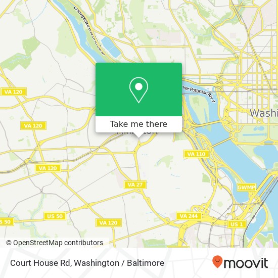 Mapa de Court House Rd, Arlington, VA 22201