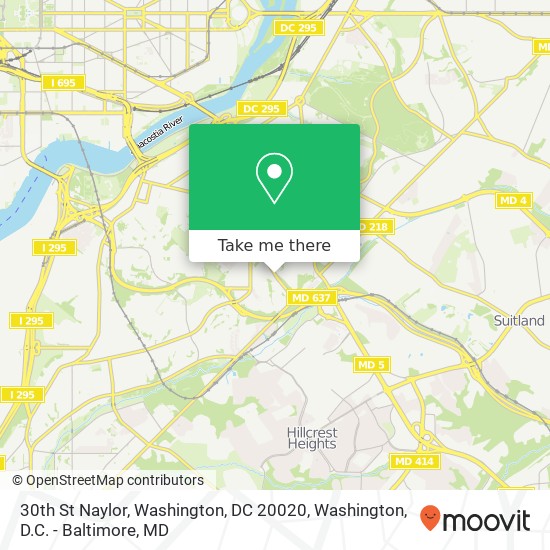 30th St Naylor, Washington, DC 20020 map