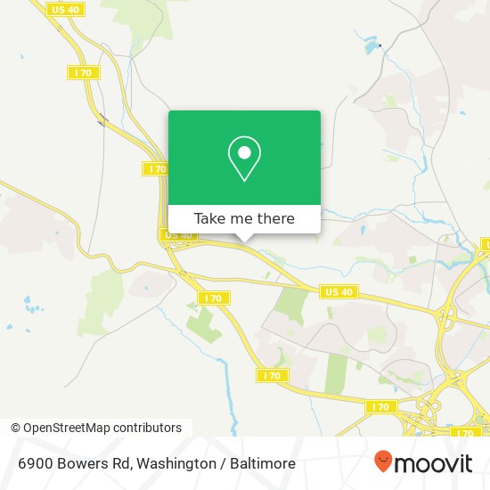 Mapa de 6900 Bowers Rd, Frederick, MD 21702