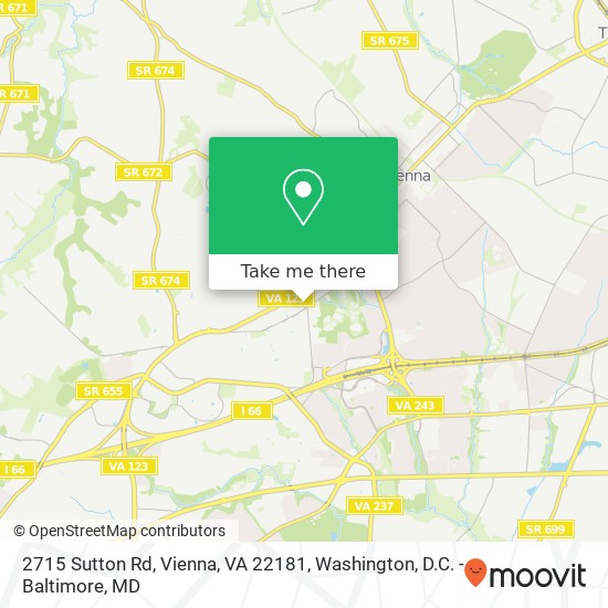 Mapa de 2715 Sutton Rd, Vienna, VA 22181