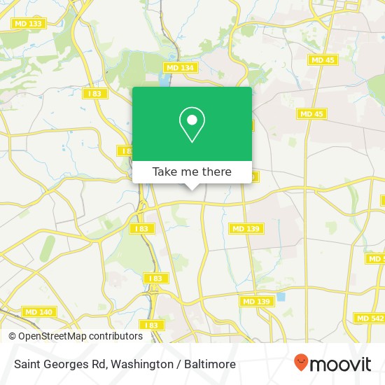 Mapa de Saint Georges Rd, Baltimore, MD 21210