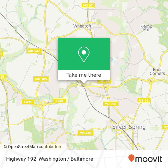 Highway 192, Silver Spring, MD 20910 map