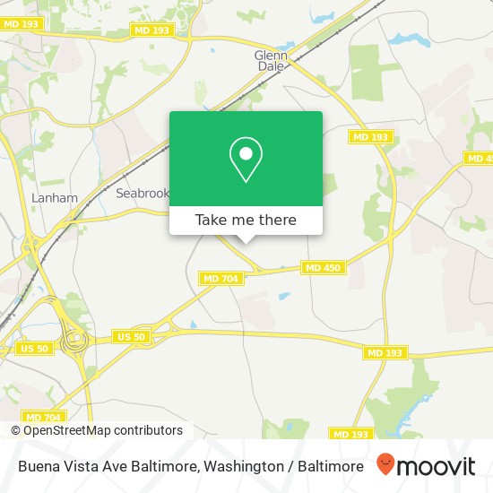Mapa de Buena Vista Ave Baltimore, Lanham, MD 20706