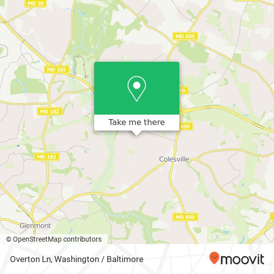 Mapa de Overton Ln, Silver Spring, MD 20904