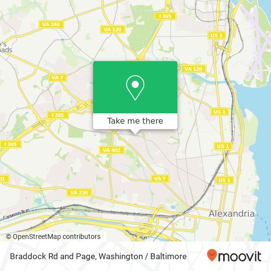 Mapa de Braddock Rd and Page, Alexandria, VA 22302