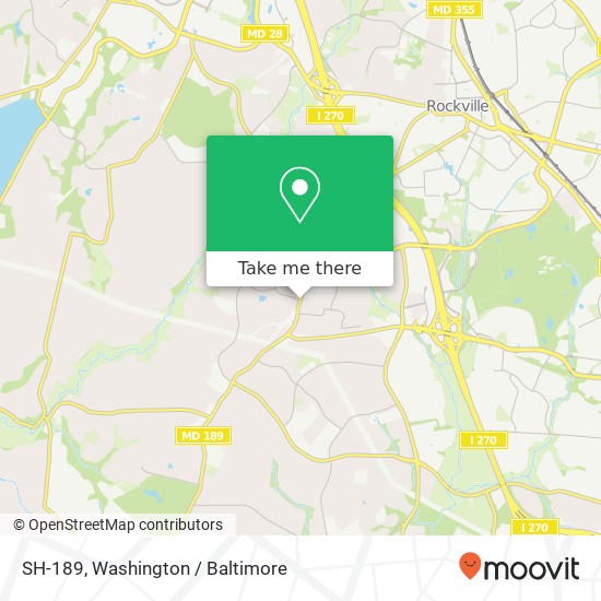 Mapa de SH-189, Potomac, MD 20854