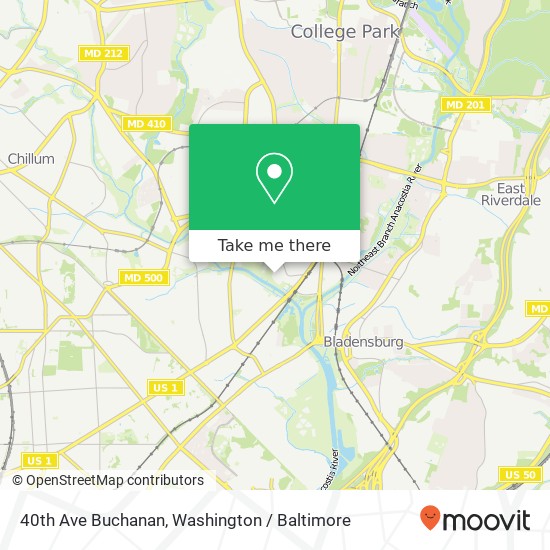 40th Ave Buchanan, Hyattsville, MD 20781 map