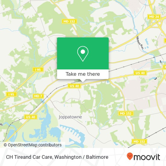 Mapa de CH Tireand Car Care, 702 Pulaski Hwy