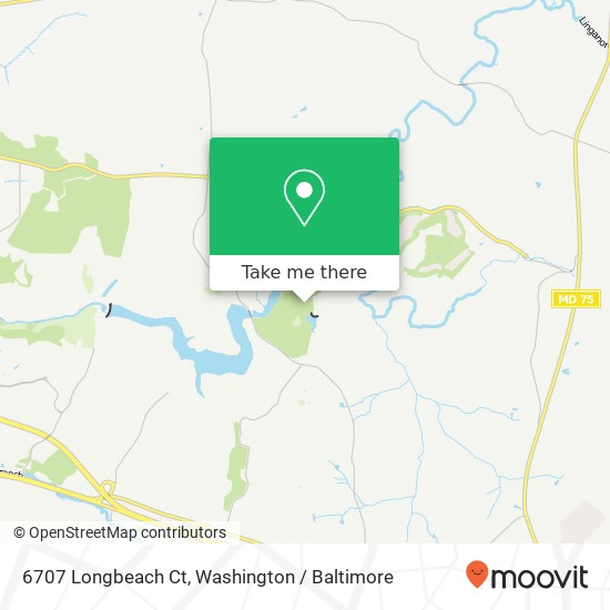 Mapa de 6707 Longbeach Ct, New Market, MD 21774
