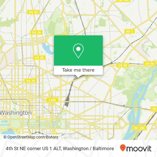 Mapa de 4th St NE corner US 1 ALT, Washington, DC 20002