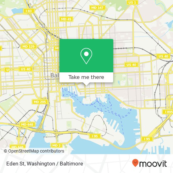 Eden St, Baltimore, MD 21231 map