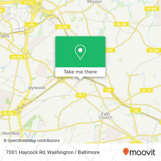 Mapa de 7001 Haycock Rd, Falls Church, VA 22043