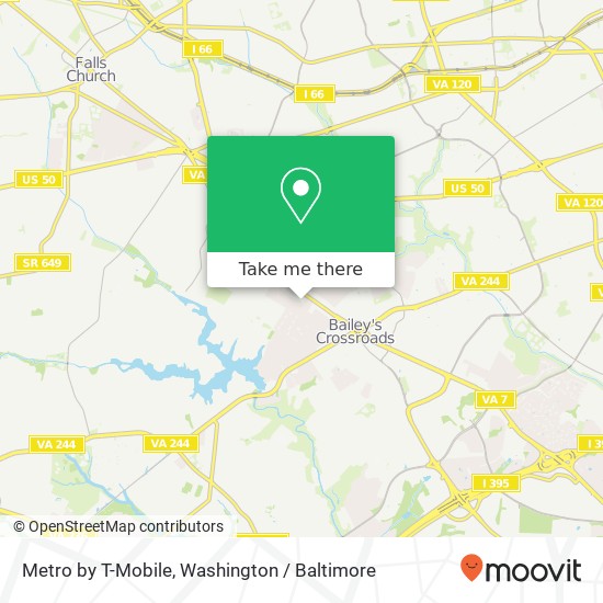 Mapa de Metro by T-Mobile, 3339 Glen Carlyn Dr